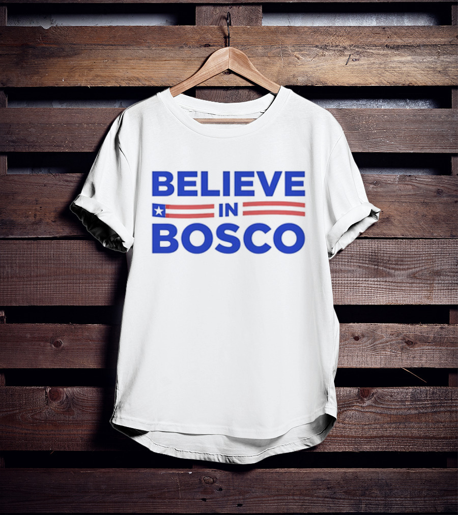 BELIEVE IN BOSCO Star Stripes American Motif T-Shirt