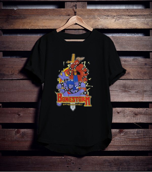 Bonestorm Buy Me Or Go To Hell Sword-Wielding Monsters Action T-Shirt