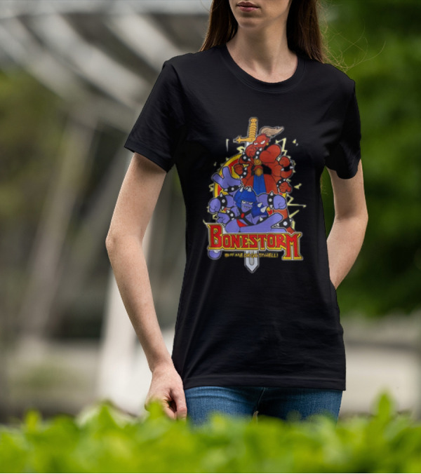 Bonestorm Buy Me Or Go To Hell Sword-Wielding Monsters Action T-Shirt