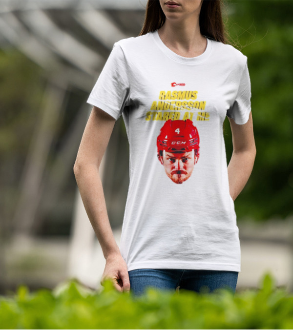 C Of Red Rasmus Andersson Stared At Me CCM Red Helmet Number 4 T-Shirt