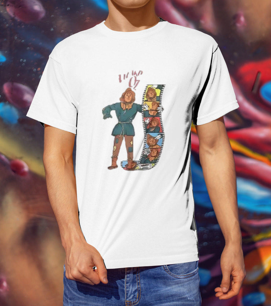 Scarecrow Filmstrip Wizard Of Oz Pop T-Shirt