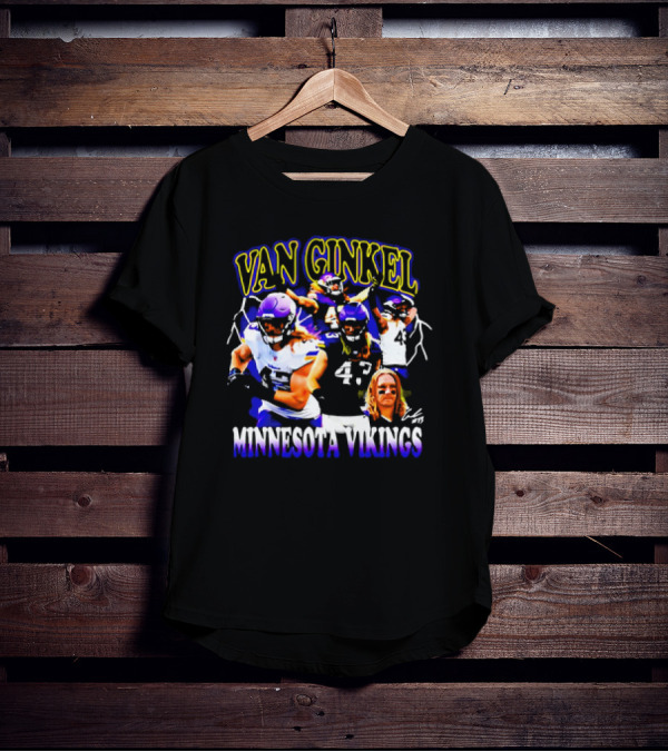 Van Ginkel Minnesota Vikings NFL Football Player Collage T-Shirt
