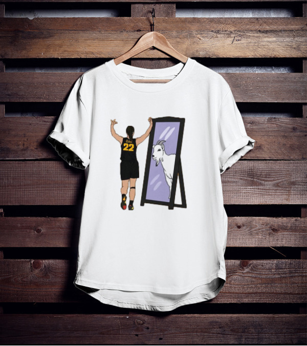 Caitlin Clark 22 Iowa Mirror GOAT T-Shirt