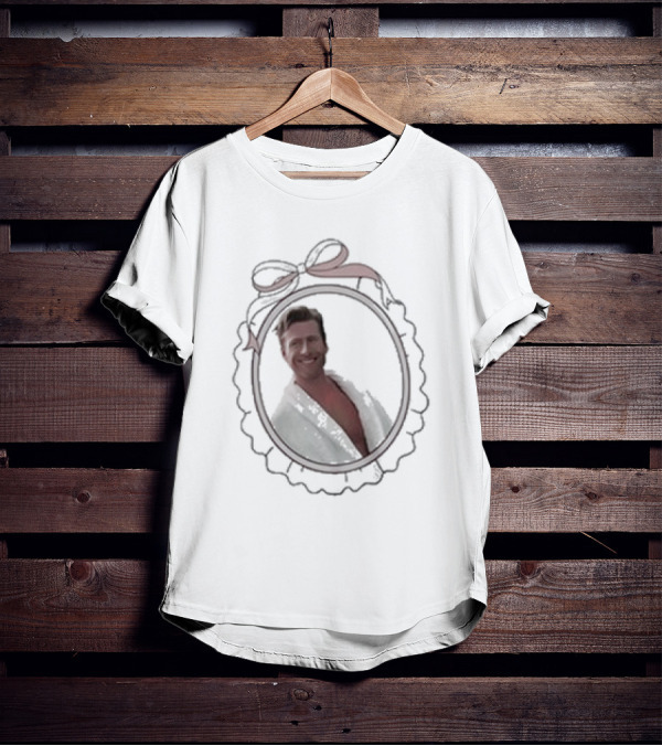 Cherrydaze The Glen Powell Vintage Cameo Frame With Bow T-Shirt