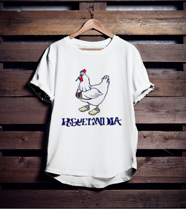 Poguelandia Chicken Wearing Shoes T-Shirt