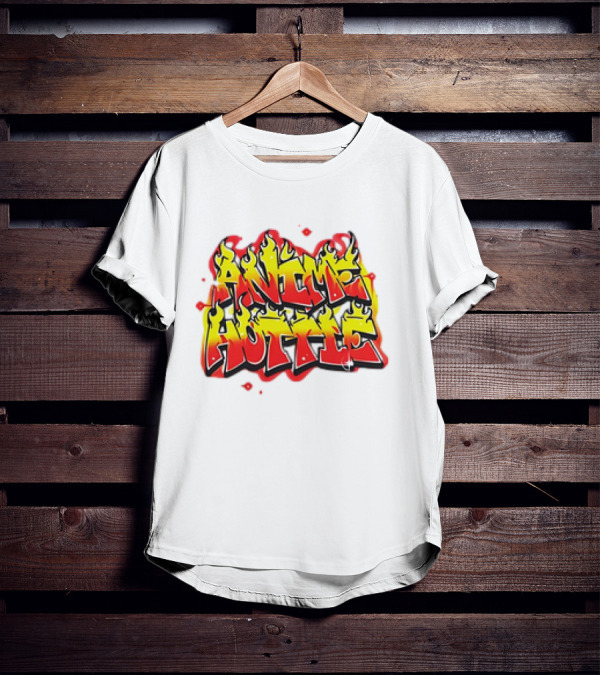 Anime Hottie Flame Graffiti T-Shirt