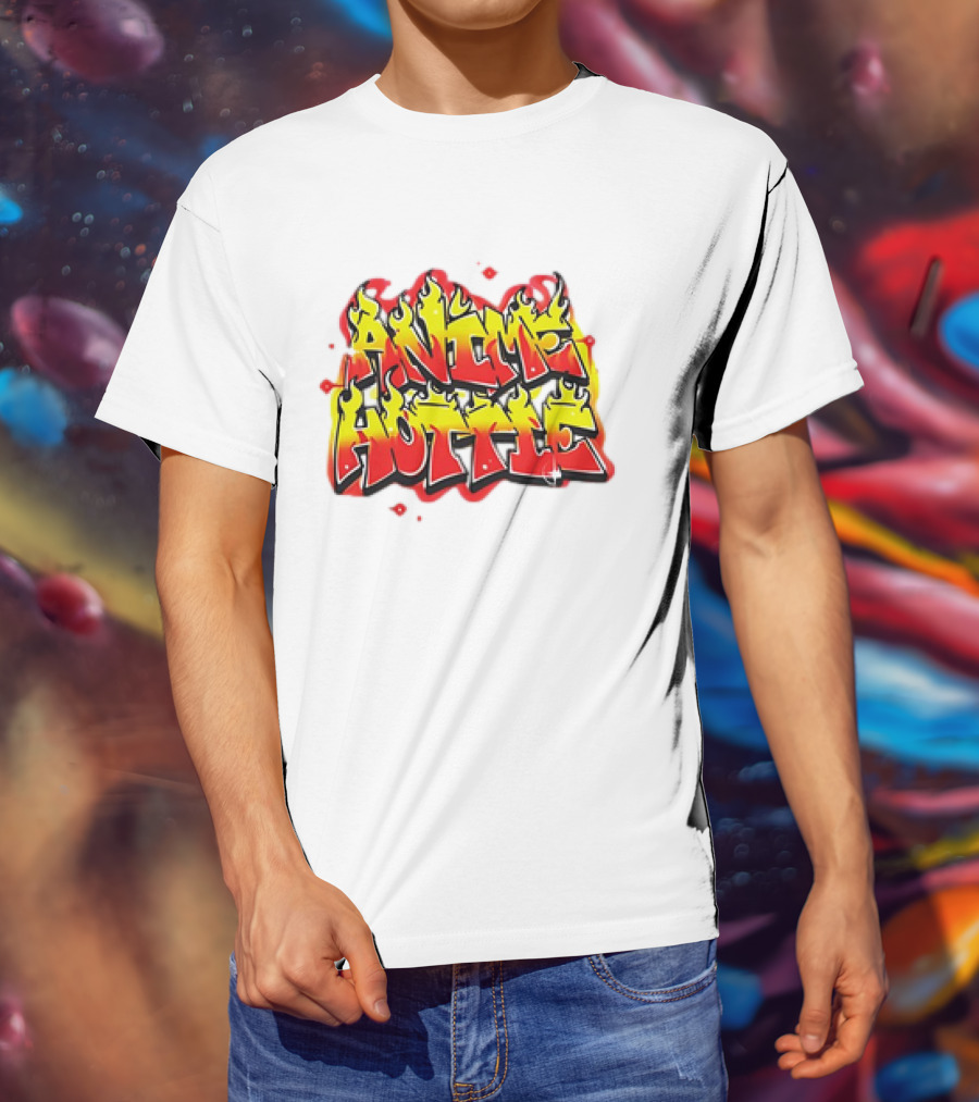 Anime Hottie Flame Graffiti T-Shirt