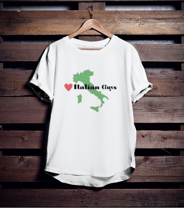 Heart Italian Guys Green Italy Map T-Shirt