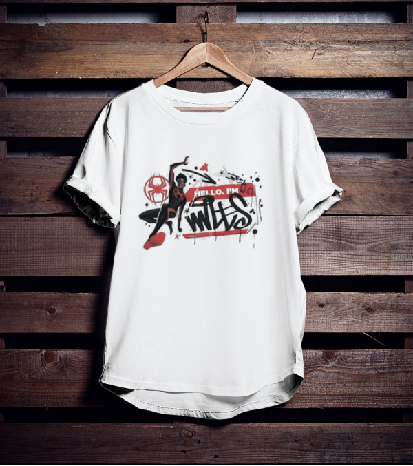 Marvel Spider-Man Across The Spider-Verse Hello I'm Miles T-Shirt