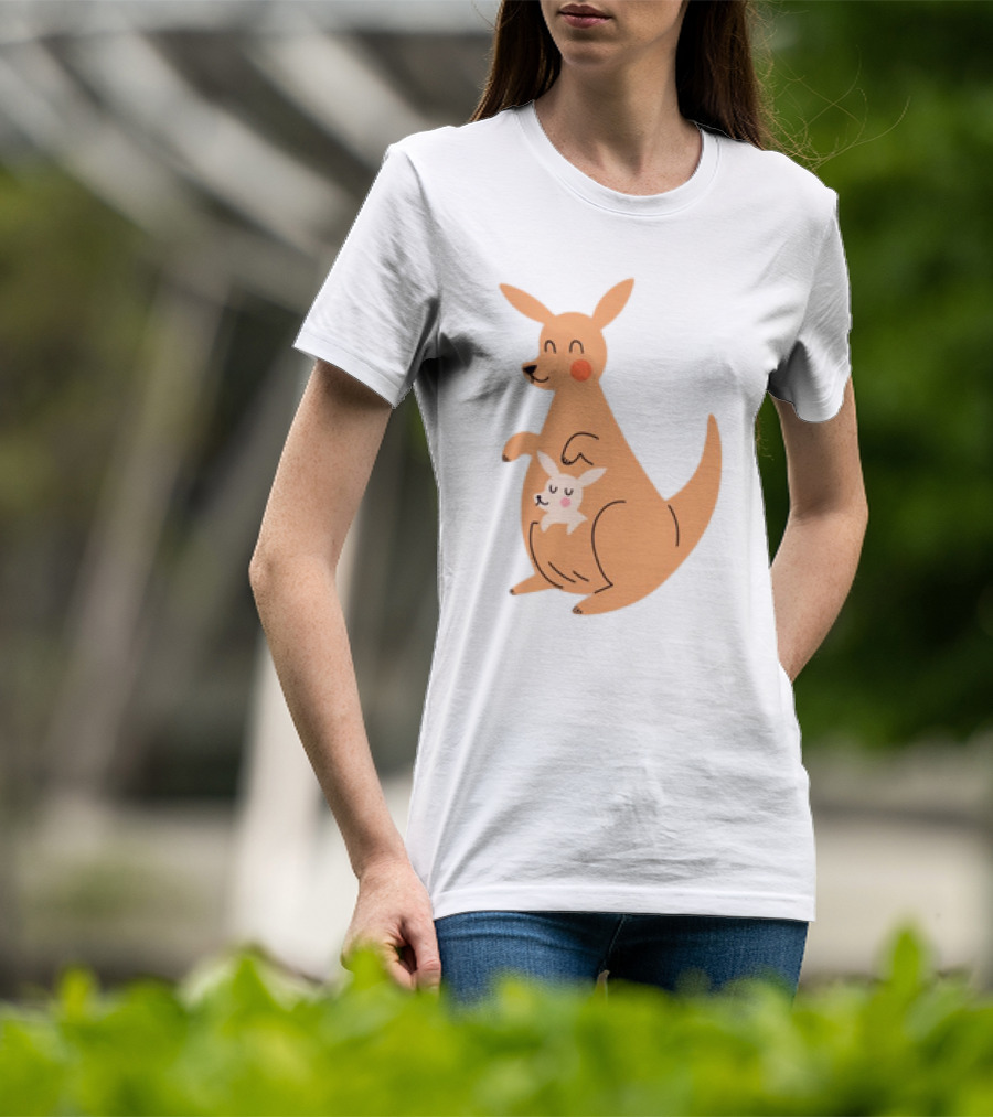 Mothers Day Kangaroos Cute Joey And Mum T-Shirt