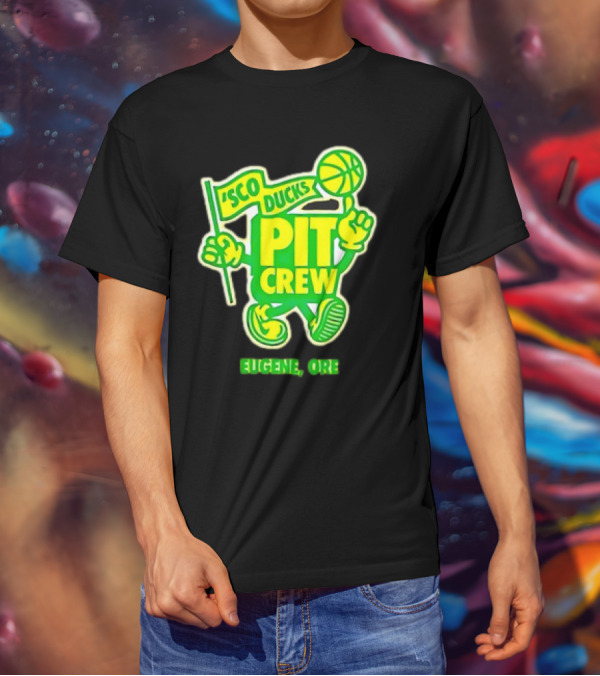 Sco Ducks Pit Crew Eugene Ore Oregon Ducks Basketball T-Shirt
