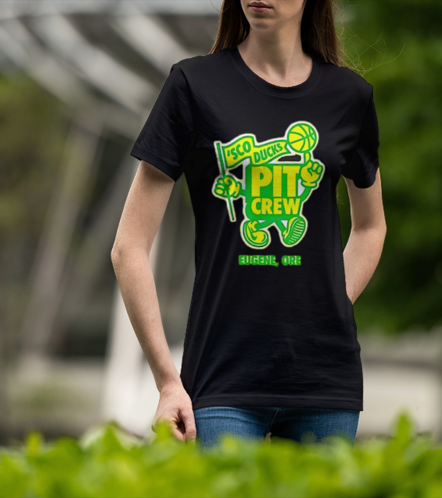 Sco Ducks Pit Crew Eugene Ore Oregon Ducks Basketball T-Shirt