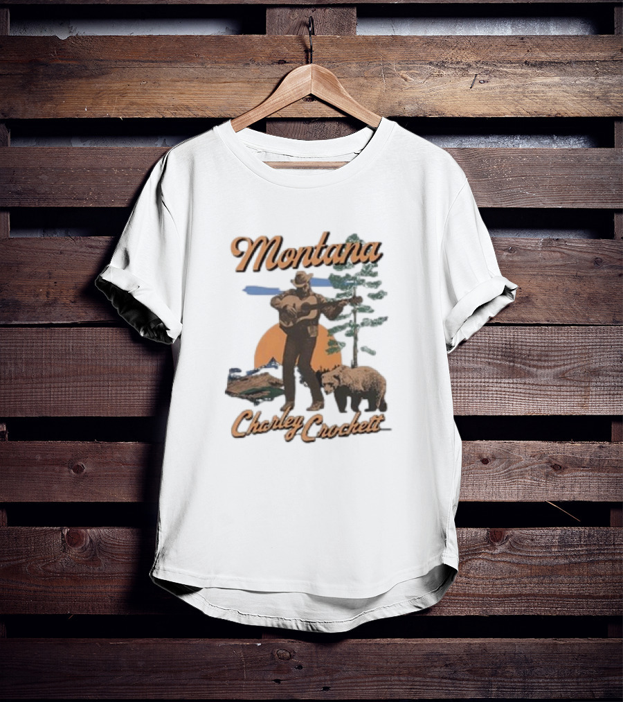 Charley Crockett Montana Bear Scenic Music Adventure T-Shirt
