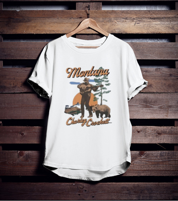 Charley Crockett Montana Bear Scenic Music Adventure T-Shirt
