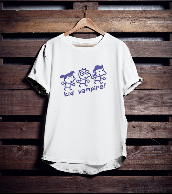 Kid Vampire Stick Figure Trio Fun T-Shirt