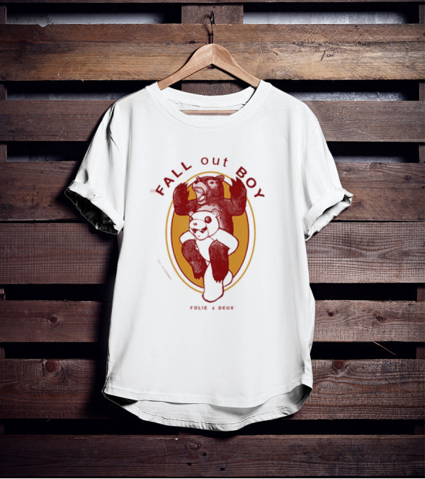 FALL OUT BOY FOLIE À DEUX Bear And Panda T-Shirt