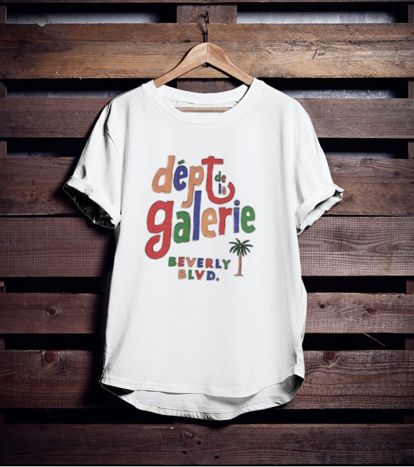 Dept De La Galerie Beverly Blvd Palm Tree Artistry T-Shirt