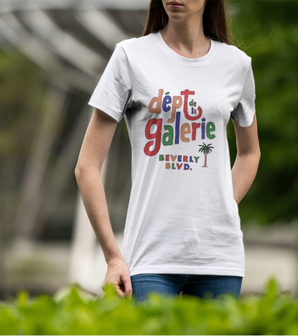 Dept De La Galerie Beverly Blvd Palm Tree Artistry T-Shirt