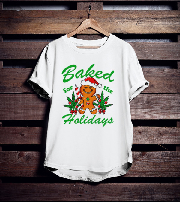 Baked For The Holidays Gingerbread Christmas Santa Hat T-Shirt