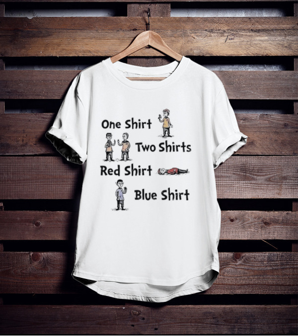 One Shirt Two Shirts Red Shirt Blue T-Shirt