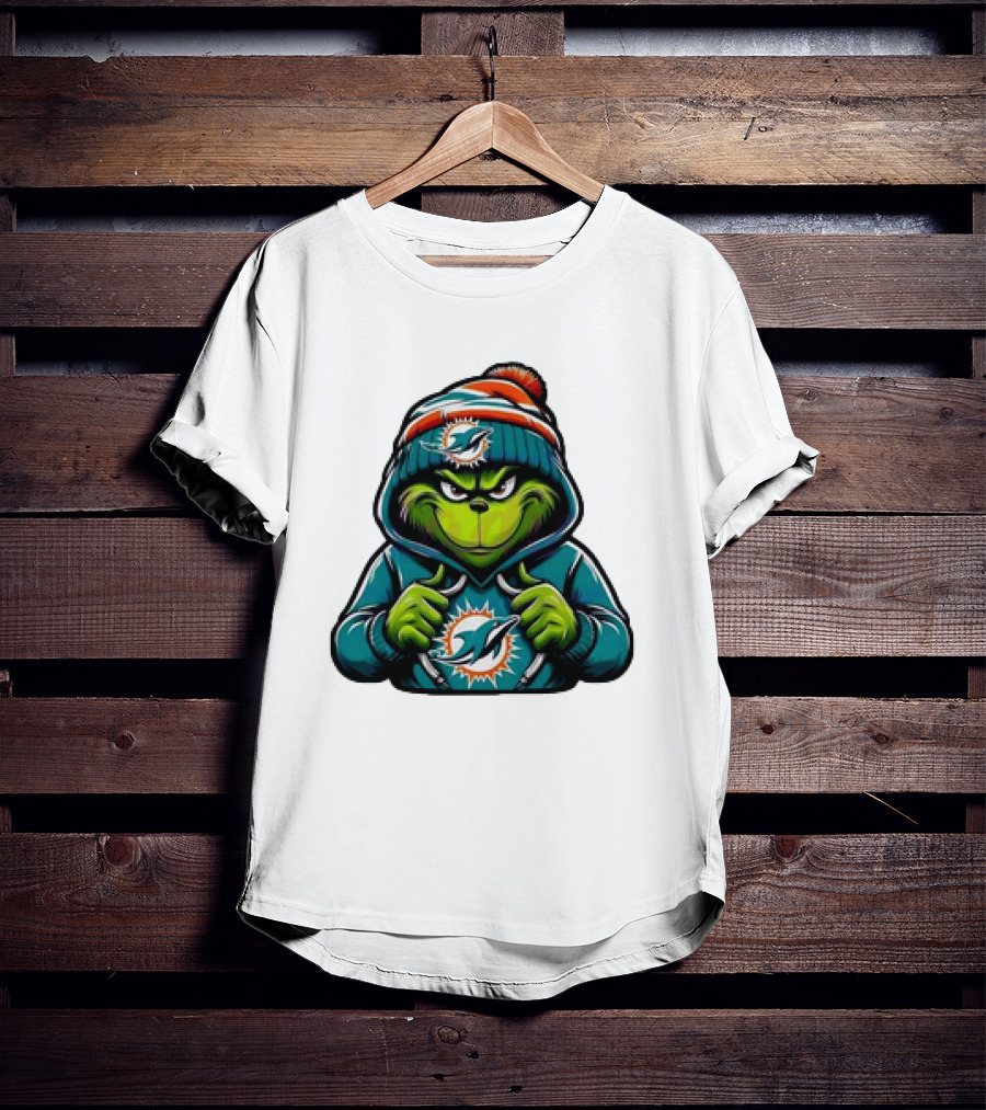 Retro Grinch Miami Dolphins NFL Hoodie Character T-Shirt