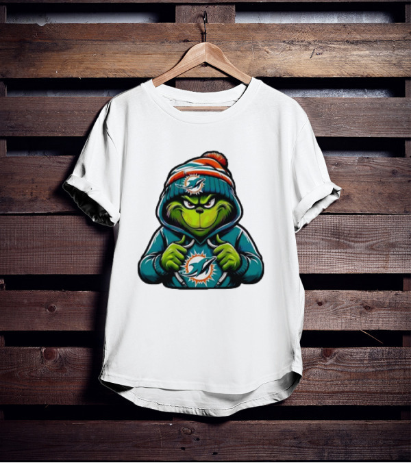 Retro Grinch Miami Dolphins NFL Hoodie Character T-Shirt