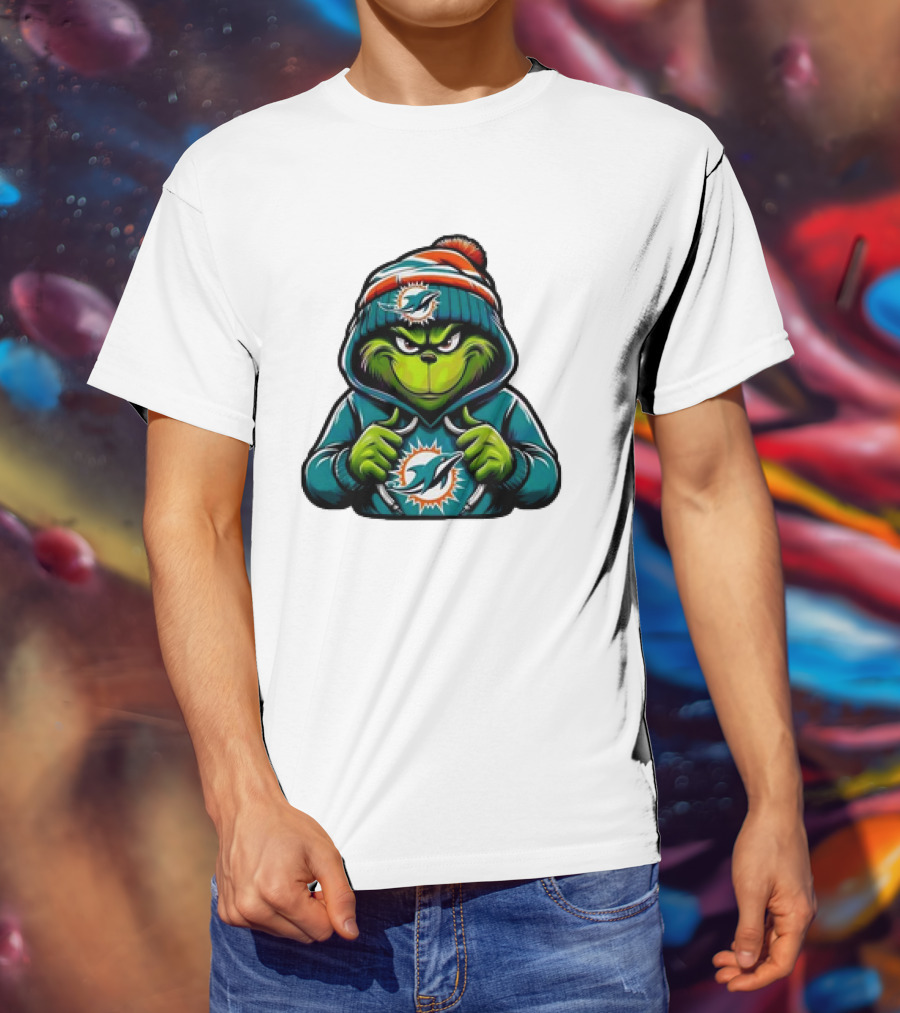 Retro Grinch Miami Dolphins NFL Hoodie Character T-Shirt