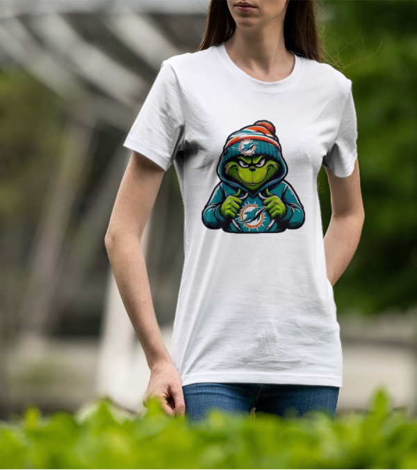 Retro Grinch Miami Dolphins NFL Hoodie Character T-Shirt