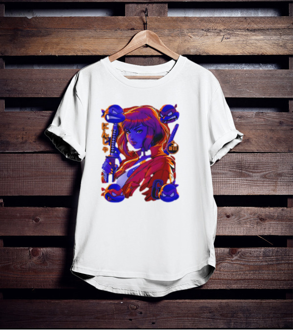 Ninja April O’Neil With Leonardo Raphael Donatello Michelangelo T-Shirt