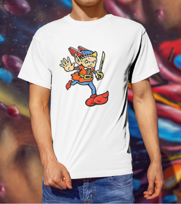 Cleveland Guardians Cartoon Baseball Mascot T-Shirt