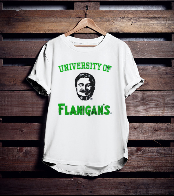 University Of Flanigan's Seafood Bar And Grill Iconic Green T-Shirt