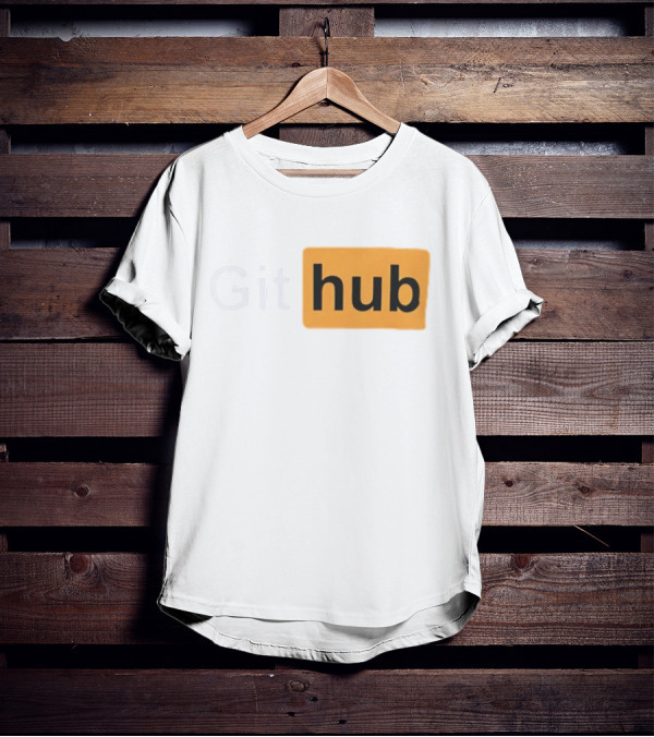 Git Hub Text With Yellow Highlight T-Shirt