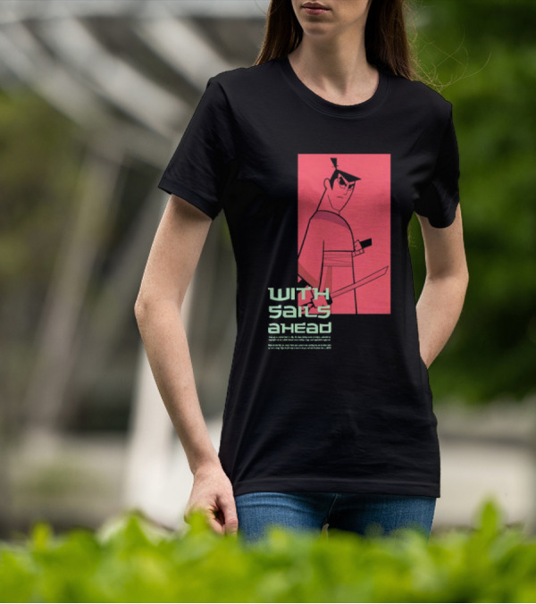 Samurai Jack With Sails Ahead Retro Style Fan T-Shirt