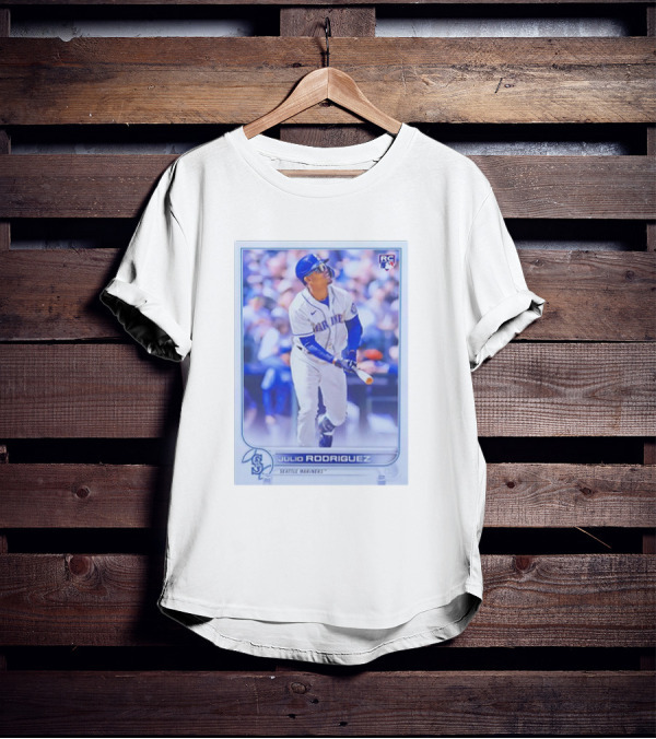 Julio Rodriguez RC Seattle Mariners MLB Baseball Card T-Shirt