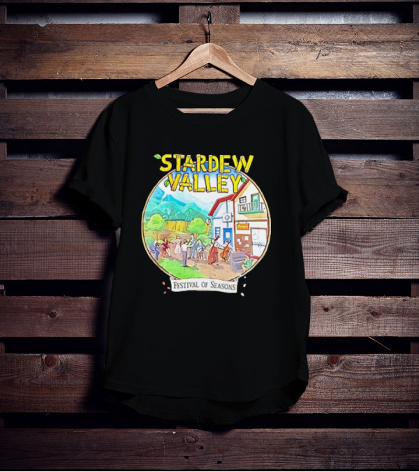 Stardew Valley Festival Of Seasons Pelican Town Celebration Scene T-Shirt
