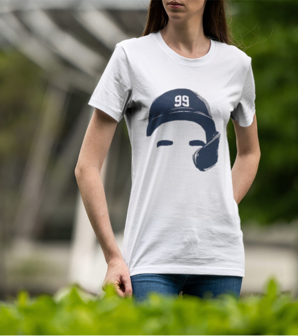 Aaron Judge New York Yankees Number 99 Blank Face Baseball Cap T-Shirt