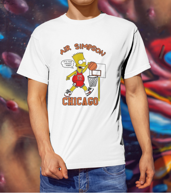 Air Simpson Chicago Basketball Cartoon Michael Jordan T-Shirt
