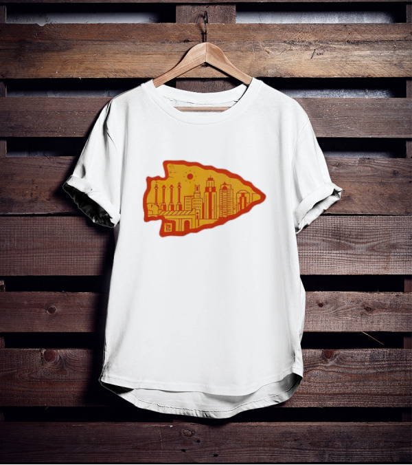 Arrowhead KC Kansas City Skyline T-Shirt