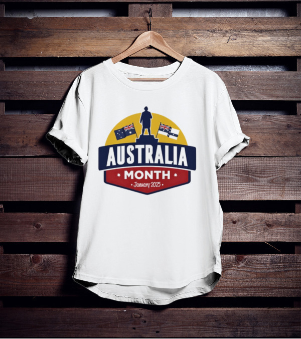 Australia Month Celebration January 2025 With Flags T-Shirt