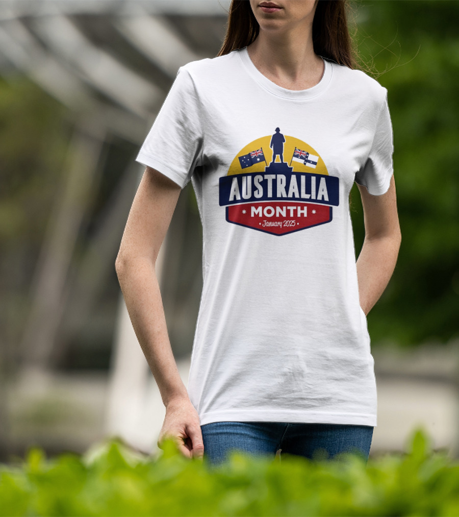 Australia Month Celebration January 2025 With Flags T-Shirt