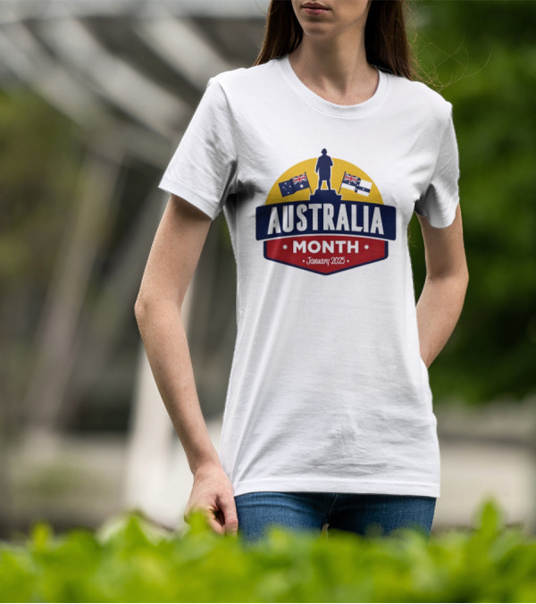 Australia Month Celebration January 2025 With Flags T-Shirt