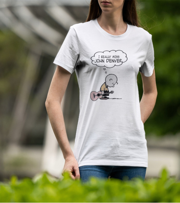 Charlie Brown I Really Miss John Denver Peanuts Comic T-Shirt