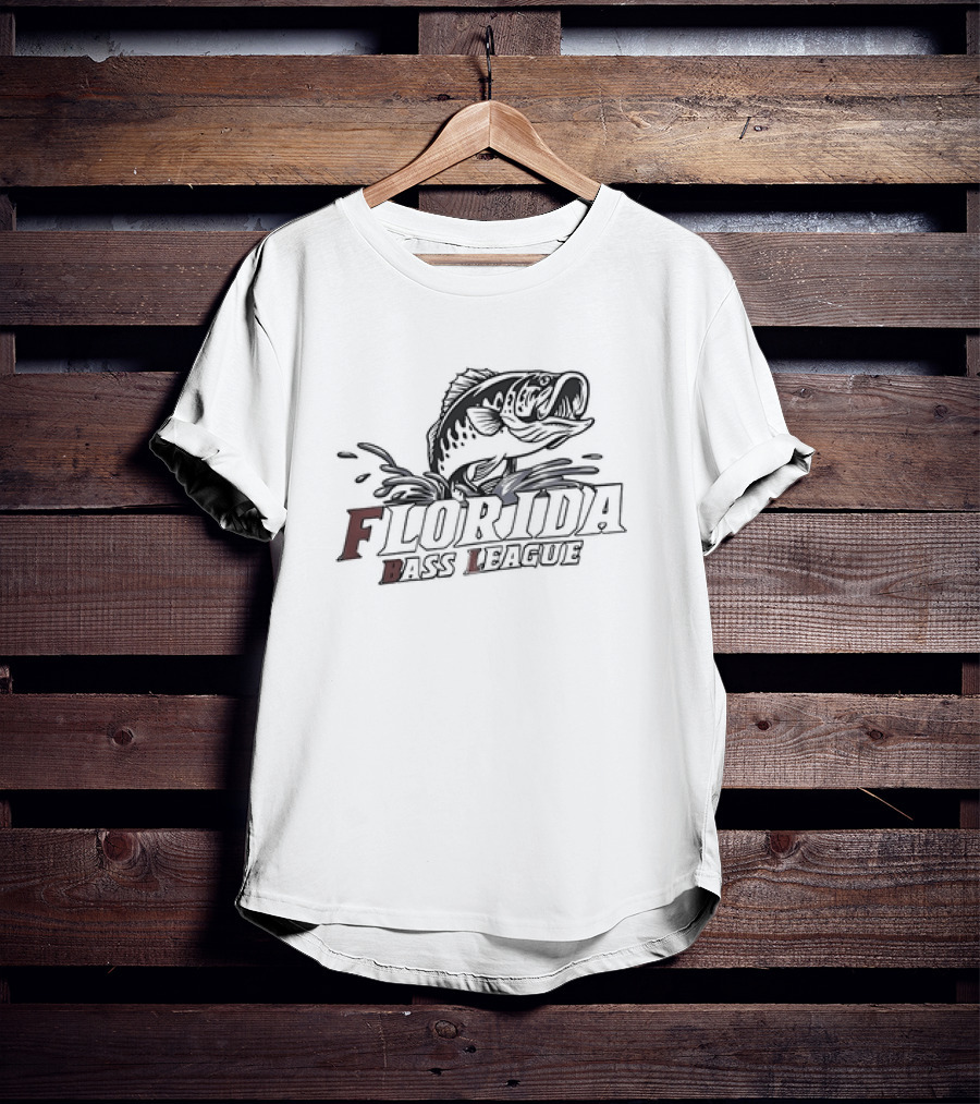 Florida Bass League Splashing Fish T-Shirt