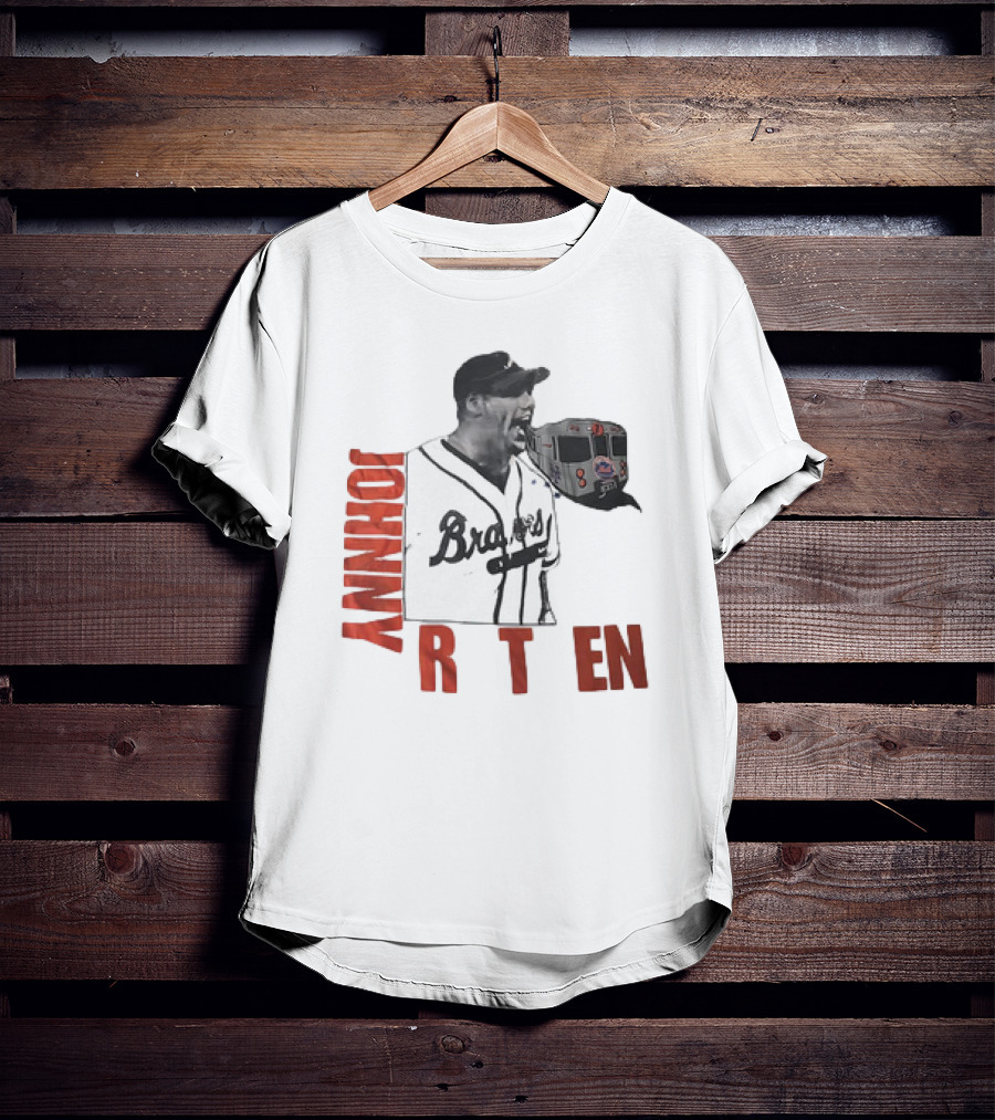 Johnny Rotten Braves Mets Subway Mashup Vintage T-Shirt
