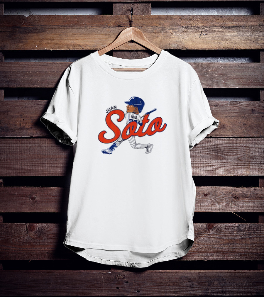 Juan Soto NYC MLBPA Licensed Queens Caricature T-Shirt