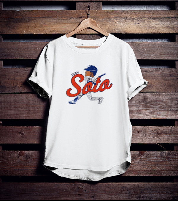 Juan Soto NYC MLBPA Licensed Queens Caricature T-Shirt