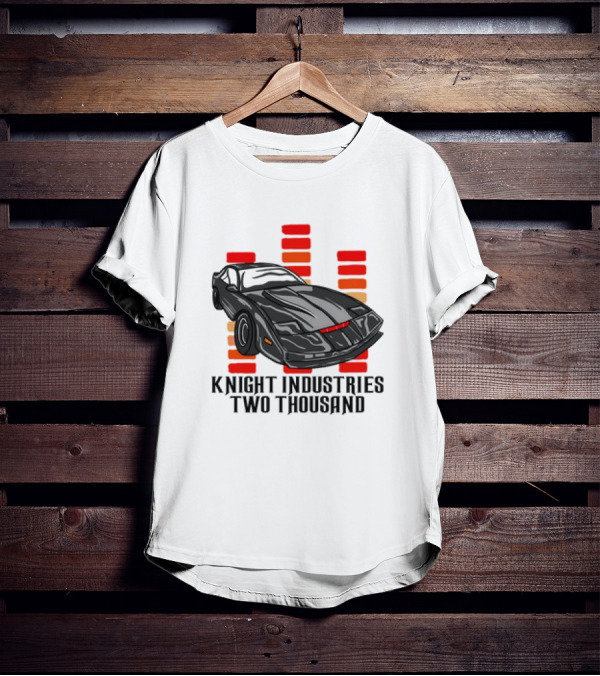 Knight Industries Two Thousand Iconic Car With Red Bar Elements T-Shirt