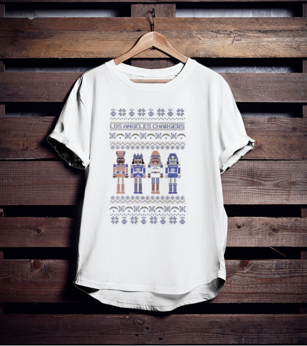 Los Angeles Chargers Ugly Christmas Sweater Nutcracker T-Shirt