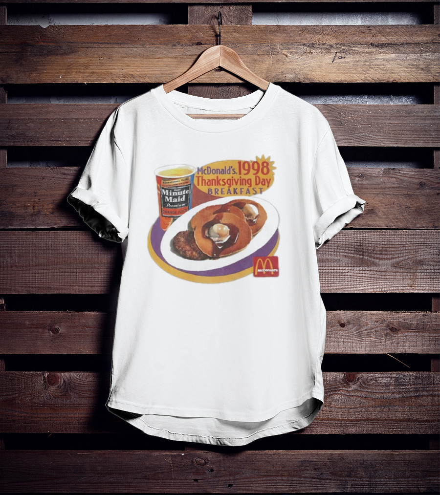 Minute Maid Orange Juice McDonald’s 1998 Thanksgiving Day Breakfast With Pancakes T-Shirt