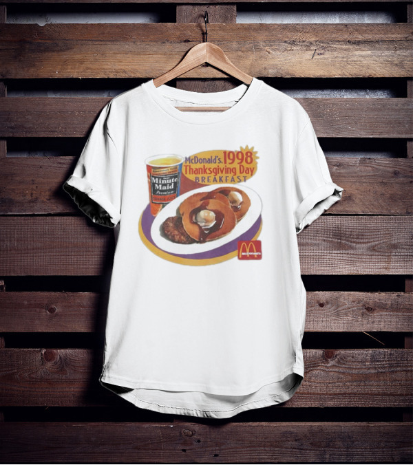 Minute Maid Orange Juice McDonald’s 1998 Thanksgiving Day Breakfast With Pancakes T-Shirt